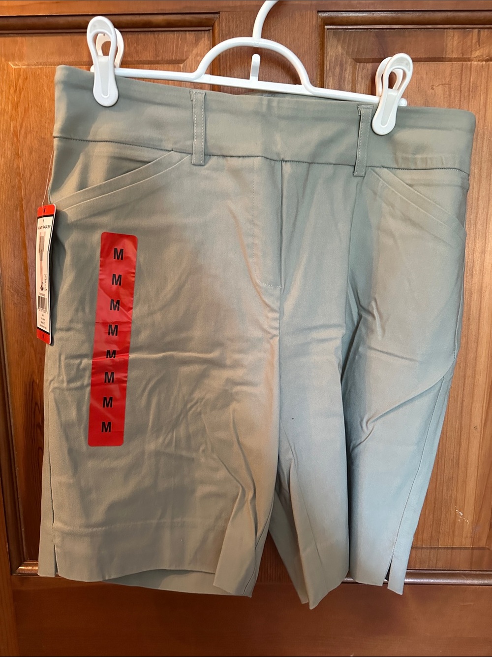 Hilary Radley Light Sage Green Women's Chino Shorts